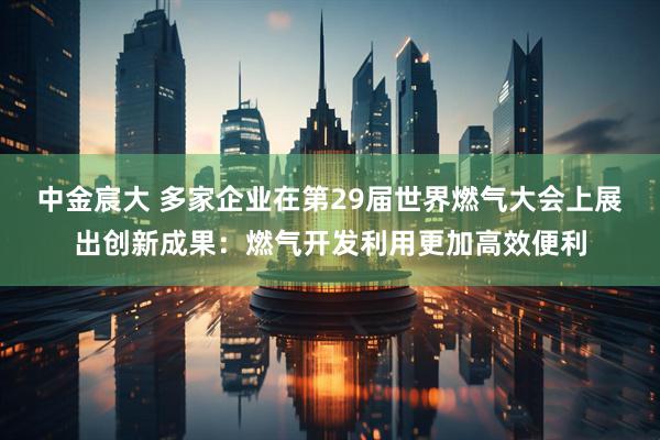 中金宸大 多家企业在第29届世界燃气大会上展出创新成果：燃气开发利用更加高效便利