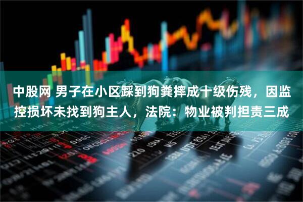 中股网 男子在小区踩到狗粪摔成十级伤残，因监控损坏未找到狗主人，法院：物业被判担责三成